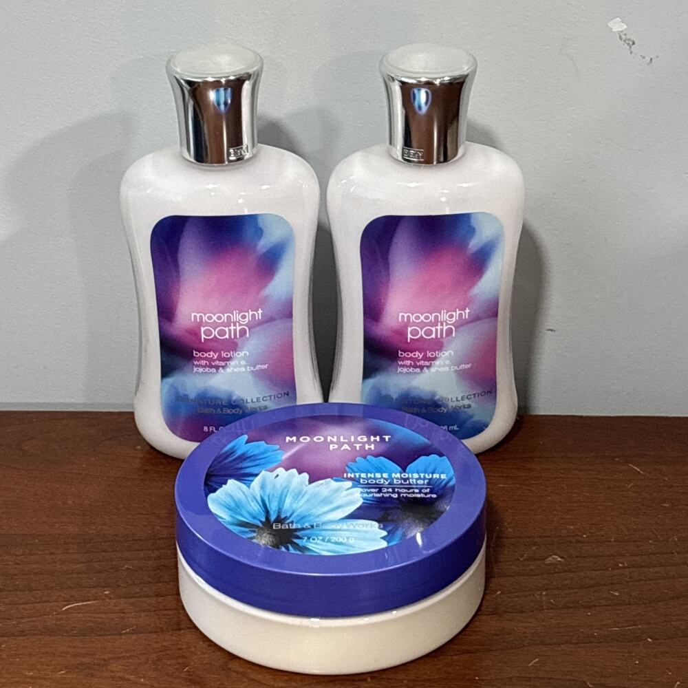 Bath And Body Works BBW Moonlight Path Body Lotion Body Butter Lot NEW Unused